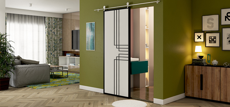 sliding bathroom door installation in Golden Gate